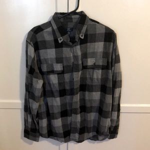 Grey Checkered Flannel